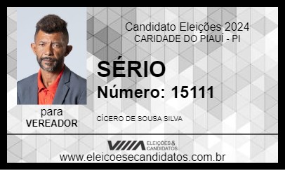 Candidato SÉRIO 2024 - CARIDADE DO PIAUÍ - Eleições