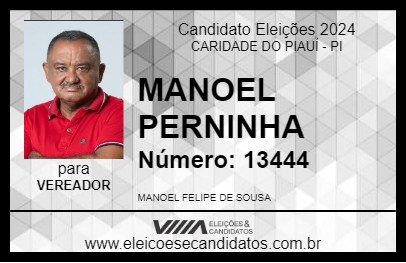 Candidato MANOEL PERNINHA 2024 - CARIDADE DO PIAUÍ - Eleições