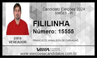 Candidato FILILINHA 2024 - SIMÕES - Eleições