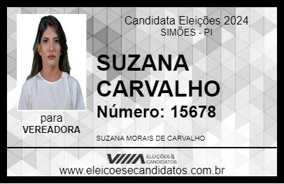 Candidato SUZANA CARVALHO 2024 - SIMÕES - Eleições