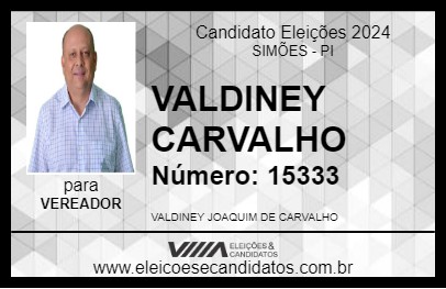 Candidato VALDINEY CARVALHO 2024 - SIMÕES - Eleições