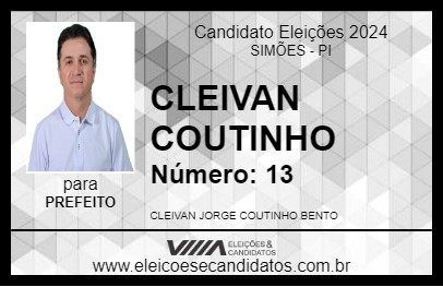 Candidato CLEIVAN COUTINHO 2024 - SIMÕES - Eleições