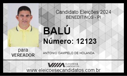 Candidato BALÚ 2024 - BENEDITINOS - Eleições