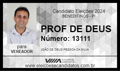 Candidato PROF DE DEUS 2024 - BENEDITINOS - Eleições