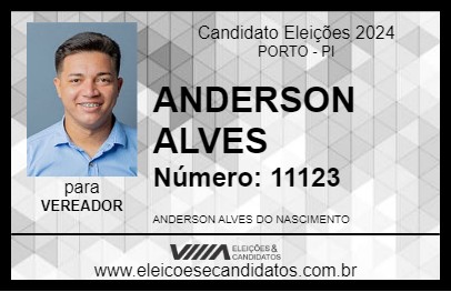 Candidato ANDERSON ALVES 2024 - PORTO - Eleições