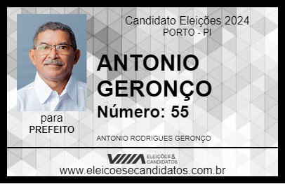 Candidato ANTONIO GERONÇO 2024 - PORTO - Eleições