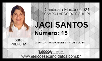 Candidato JACI SANTOS 2024 - CAMPO LARGO DO PIAUÍ - Eleições