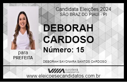 Candidato DEBORAH CARDOSO 2024 - SÃO BRAZ DO PIAUÍ - Eleições