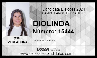 Candidato DIOLINDA 2024 - CAMPO LARGO DO PIAUÍ - Eleições