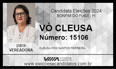 Candidato VÓ CLEUSA 2024 - BONFIM DO PIAUÍ - Eleições