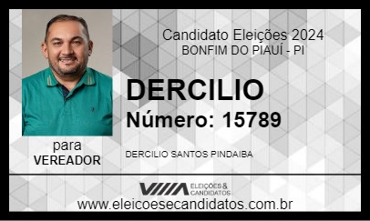 Candidato DERCILIO 2024 - BONFIM DO PIAUÍ - Eleições