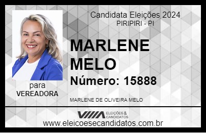 Candidato MARLENE MELO 2024 - PIRIPIRI - Eleições