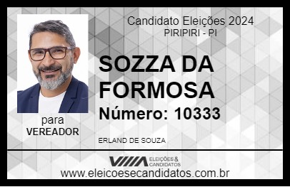 Candidato SOZZA DA FORMOSA 2024 - PIRIPIRI - Eleições