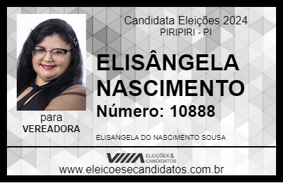 Candidato ELISÂNGELA NASCIMENTO 2024 - PIRIPIRI - Eleições