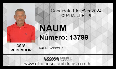 Candidato NAUM 2024 - GUADALUPE - Eleições