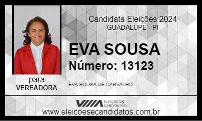 Candidato EVA SOUSA 2024 - GUADALUPE - Eleições