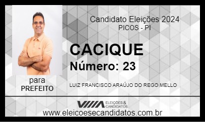 Candidato CACIQUE 2024 - PICOS - Eleições