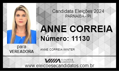 Candidato ANNE CORREIA 2024 - PARNAÍBA - Eleições