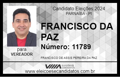 Candidato FRANCISCO DA PAZ 2024 - PARNAÍBA - Eleições