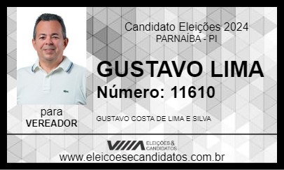 Candidato GUSTAVO LIMA 2024 - PARNAÍBA - Eleições