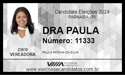 Candidato DRA PAULA 2024 - PARNAÍBA - Eleições