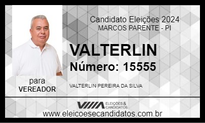 Candidato VALTERLIN 2024 - MARCOS PARENTE - Eleições