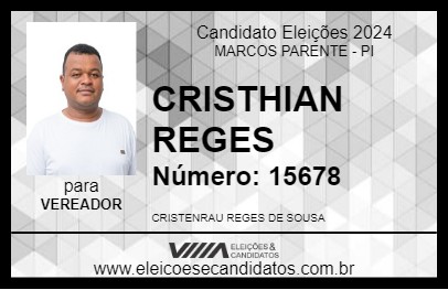 Candidato CRISTHIAN REGES 2024 - MARCOS PARENTE - Eleições