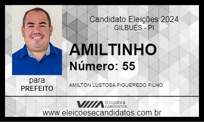 Candidato AMILTINHO 2024 - GILBUÉS - Eleições