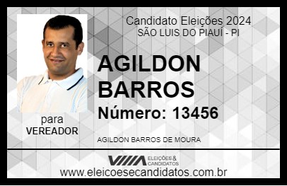 Candidato AGILDON BARROS 2024 - SÃO LUIS DO PIAUÍ - Eleições