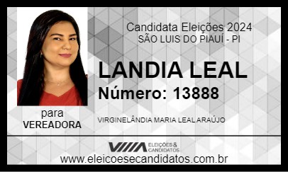 Candidato LANDIA LEAL 2024 - SÃO LUIS DO PIAUÍ - Eleições