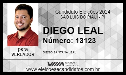 Candidato DIEGO LEAL 2024 - SÃO LUIS DO PIAUÍ - Eleições