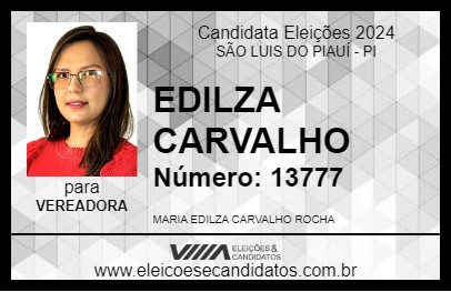 Candidato EDILZA CARVALHO  2024 - SÃO LUIS DO PIAUÍ - Eleições