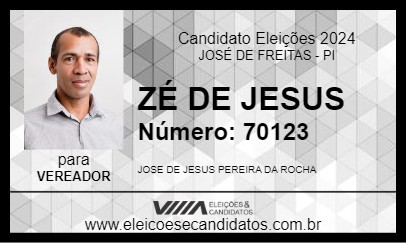 Candidato ZÉ DE JESUS 2024 - JOSÉ DE FREITAS - Eleições