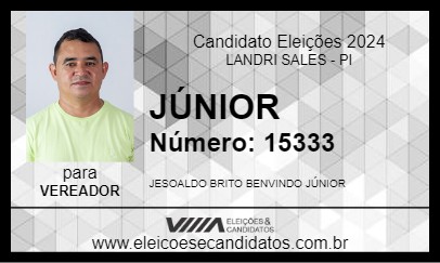 Candidato JÚNIOR 2024 - LANDRI SALES - Eleições