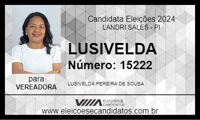 Candidato LUSIVELDA 2024 - LANDRI SALES - Eleições