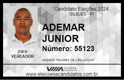 Candidato ADEMAR JUNIOR 2024 - GILBUÉS - Eleições