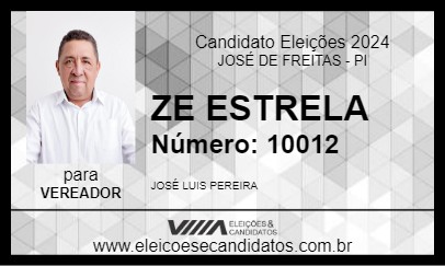 Candidato ZE ESTRELA 2024 - JOSÉ DE FREITAS - Eleições