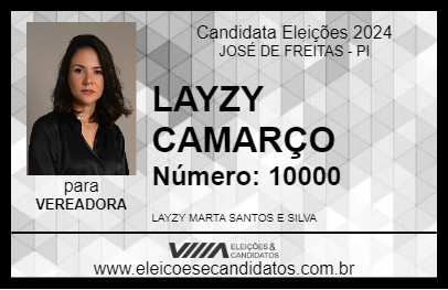 Candidato LAYZY CAMARÇO 2024 - JOSÉ DE FREITAS - Eleições