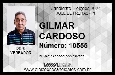 Candidato GILMAR CARDOSO 2024 - JOSÉ DE FREITAS - Eleições