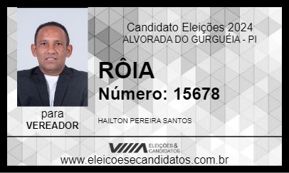 Candidato RÔIA 2024 - ALVORADA DO GURGUÉIA - Eleições