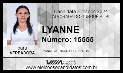 Candidato LYANNE 2024 - ALVORADA DO GURGUÉIA - Eleições