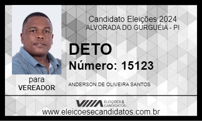 Candidato DETO 2024 - ALVORADA DO GURGUÉIA - Eleições