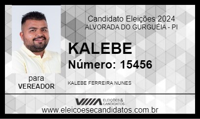 Candidato KALEBE 2024 - ALVORADA DO GURGUÉIA - Eleições