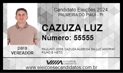 Candidato CAZUZA LUZ 2024 - PALMEIRA DO PIAUÍ - Eleições