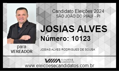 Candidato JOSIAS ALVES 2024 - SÃO JOÃO DO PIAUÍ - Eleições