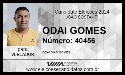 Candidato ODAI GOMES 2024 - JOÃO COSTA - Eleições