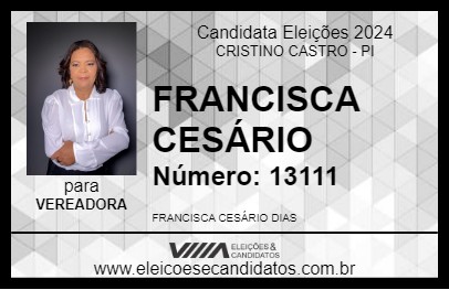 Candidato FRANCISCA CESÁRIO 2024 - CRISTINO CASTRO - Eleições