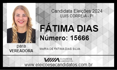 Candidato FÁTIMA DIAS 2024 - LUIS CORREIA - Eleições