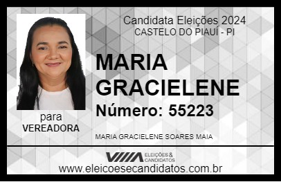 Candidato MARIA GRACIELENE 2024 - CASTELO DO PIAUÍ - Eleições