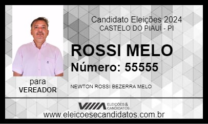 Candidato ROSSI MELO 2024 - CASTELO DO PIAUÍ - Eleições